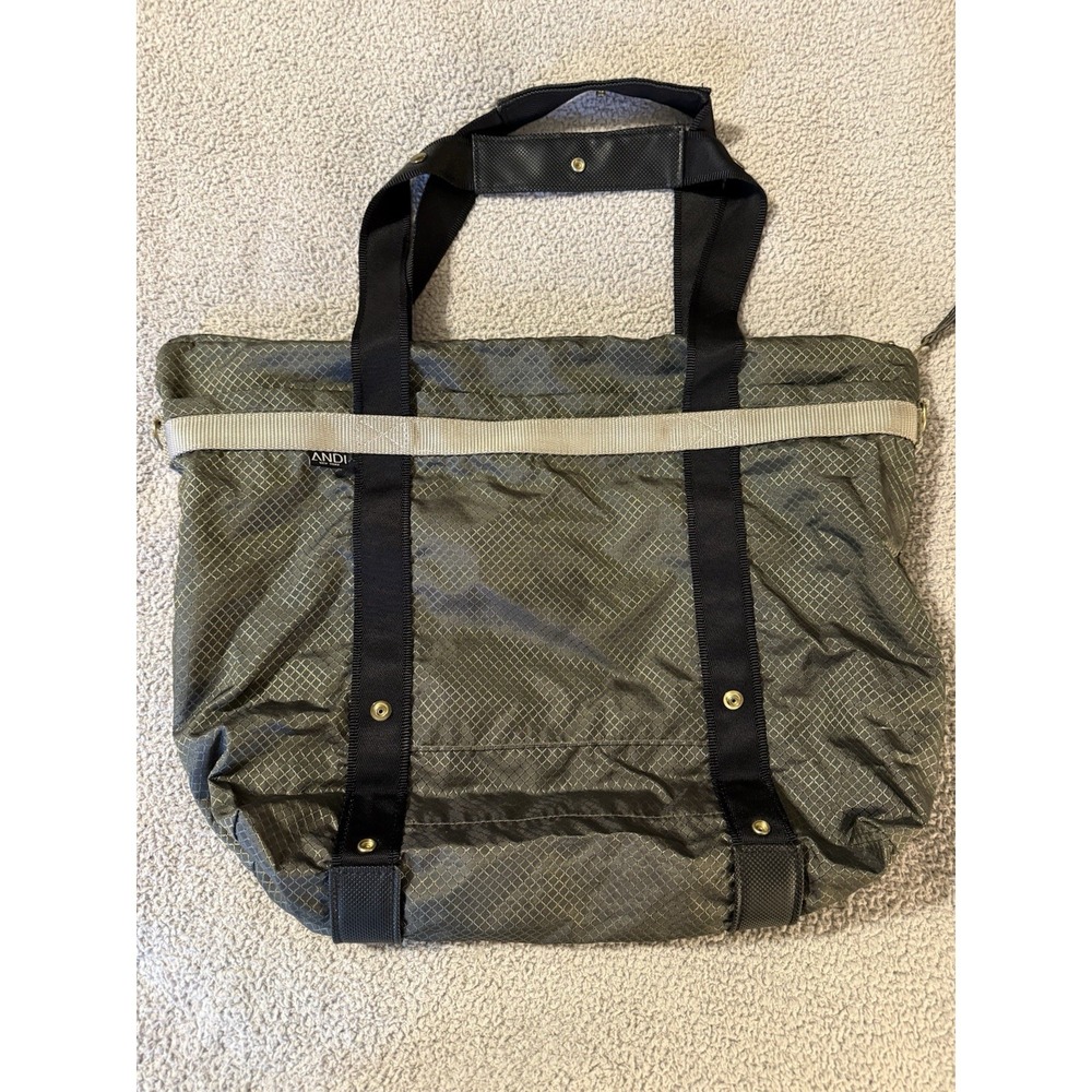 ANDI New York Gray Black Convertible Bag Messenger Travel Tote Logo